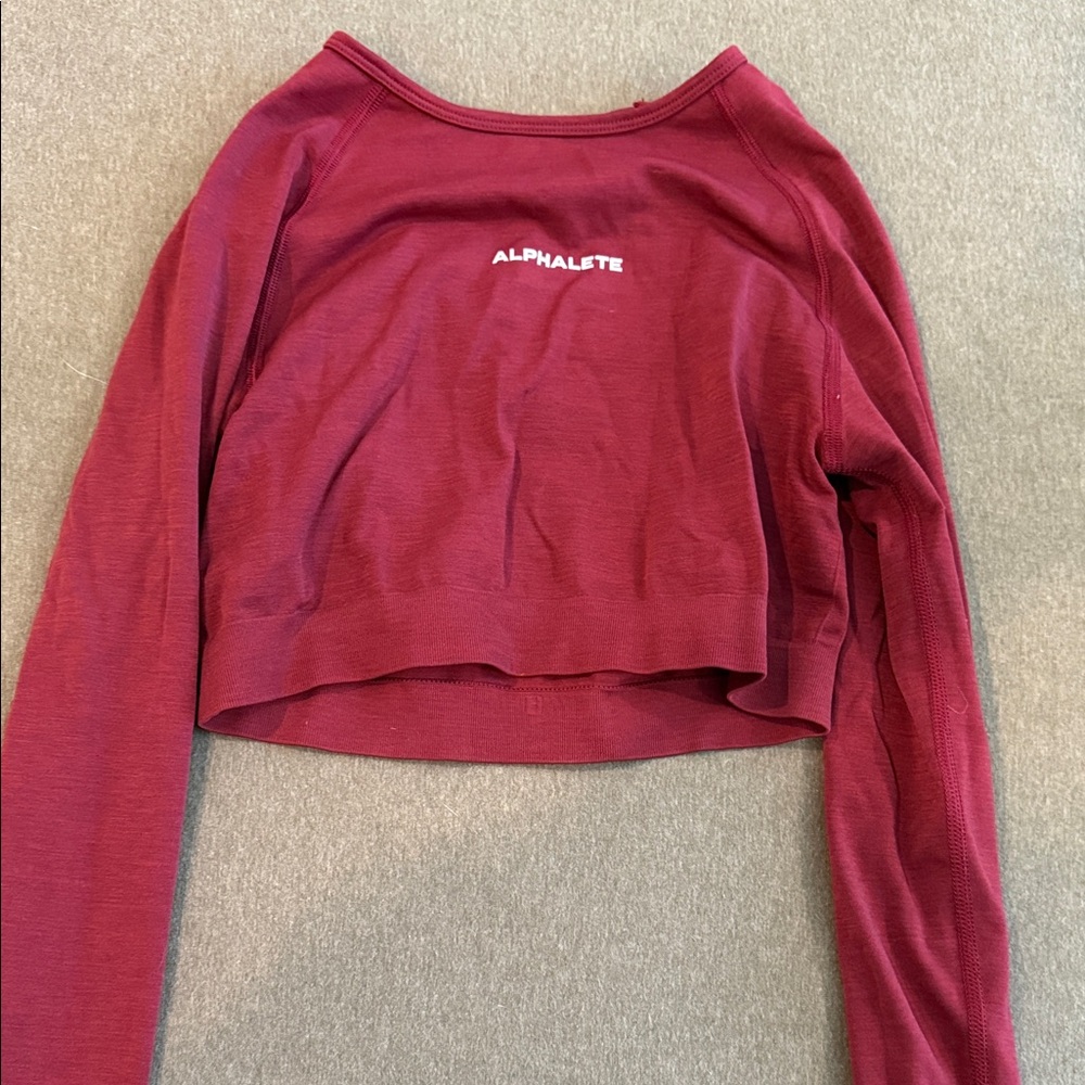 Alphalete Maroon Cropped Top